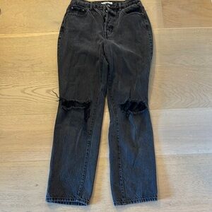 Women's Black Distressed Jeans